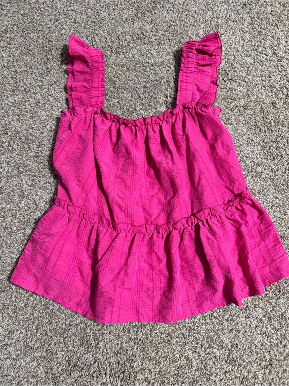 SHEIN Hot Pink Textured Top